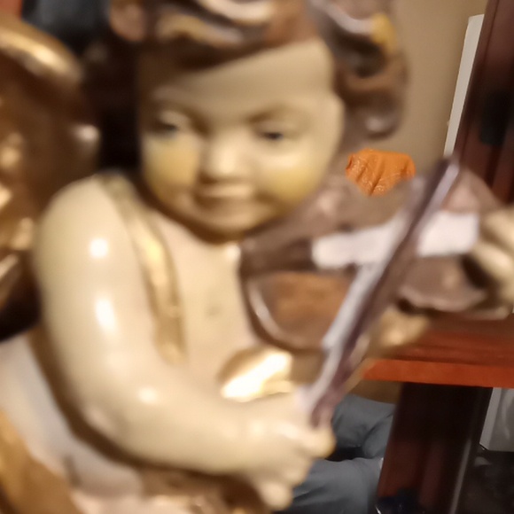 2 Angels playing the violin. Made in Germany Holiday ornaments. - Picture 3 of 6